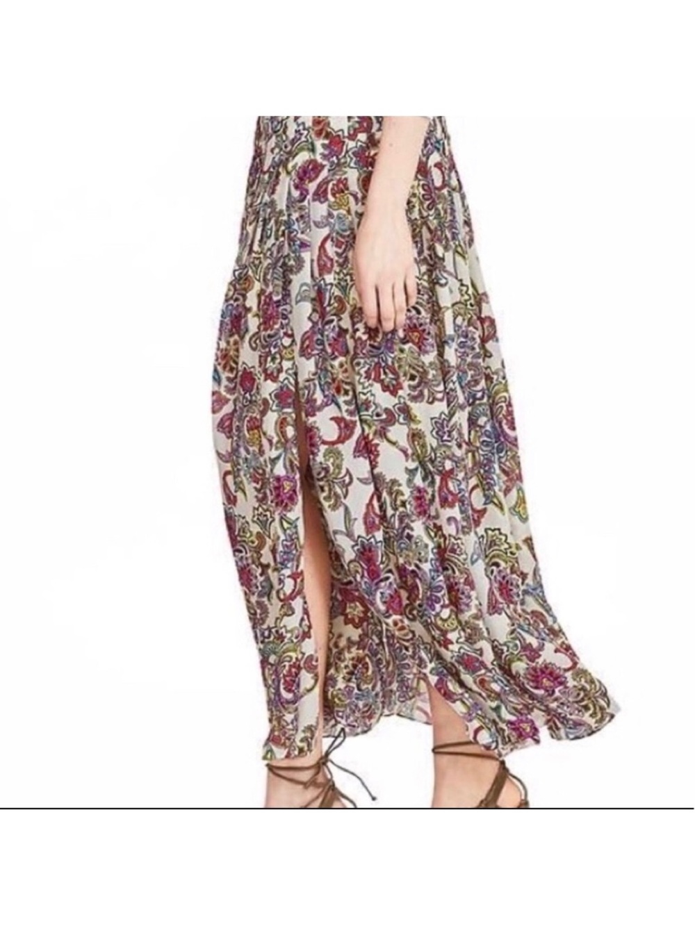 Banana Republic Colorful Paisley Maxi Skirt 0